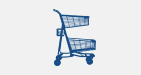 EXpress 4546 Two-Tier Wire Shopping Cart 