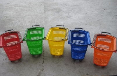 colorful shopping baskets