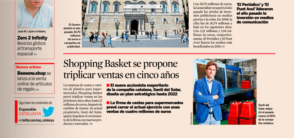 shopping basket appeared once again in the media